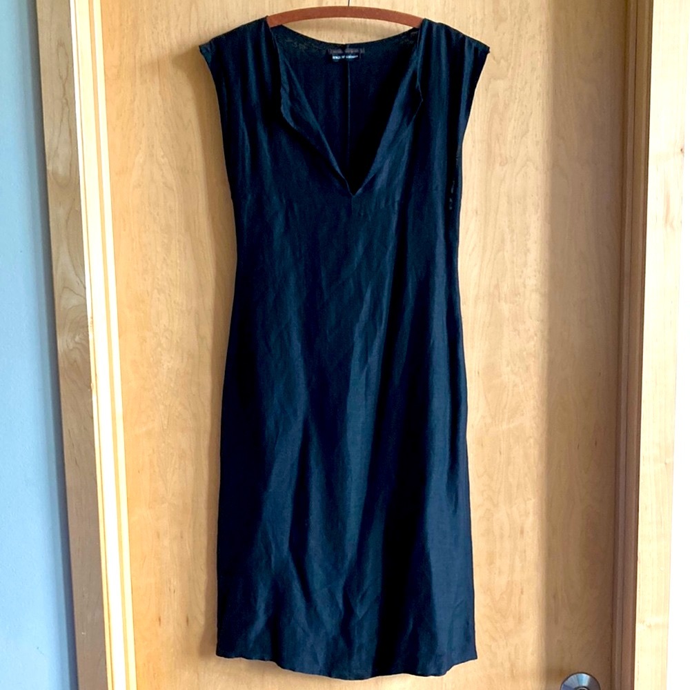 Narcissi Rodriguez Black Linen Dress